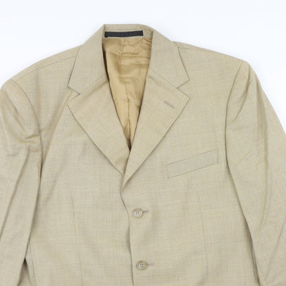 Mens UK Size 38 Preworn Regular Beige Suit Jacket