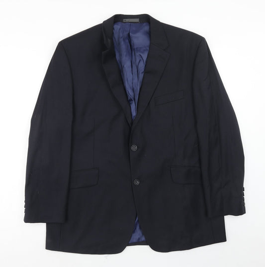 Mens UK Size 44 BHS Regular Blue Suit Jacket