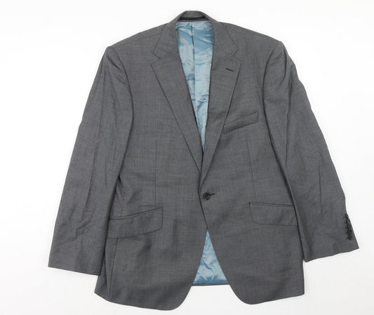 Autograph Mens Grey Wool Jacket Suit Jacket Size 42 Regular
