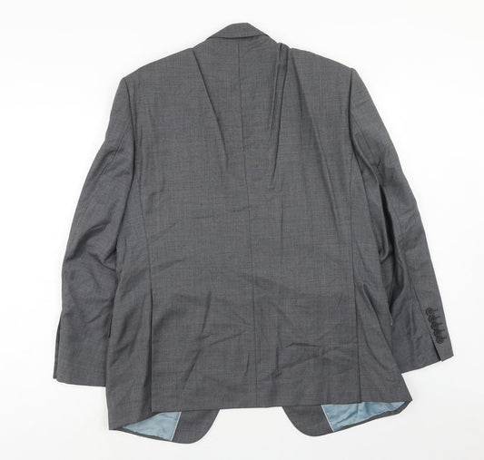 Autograph Mens Grey Wool Jacket Suit Jacket Size 42 Regular