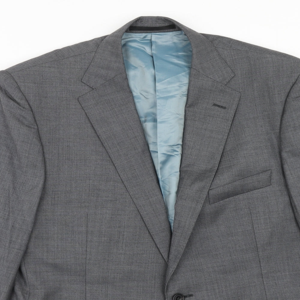 Autograph Mens Grey Wool Jacket Suit Jacket Size 42 Regular