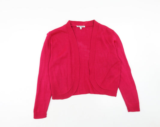 Annabelle Womens Pink V-Neck Acrylic Cardigan Jumper Size M - Size M-L