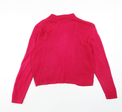Womens UK Size M Annabelle Pink Cardigan Jumper