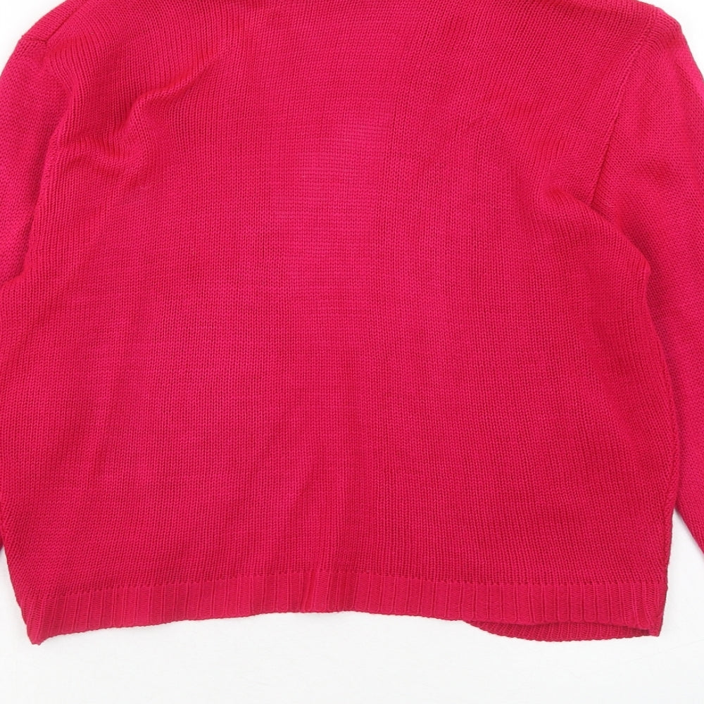 Womens UK Size M Annabelle Pink Cardigan Jumper