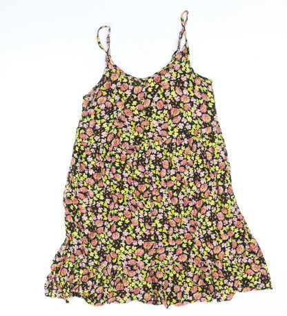 George Womens Multicoloured Floral Viscose A-Line Size S V-Neck Pullover