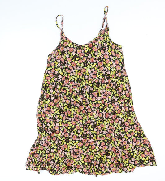 George Womens Multicoloured Floral Viscose A-Line Size S V-Neck Pullover