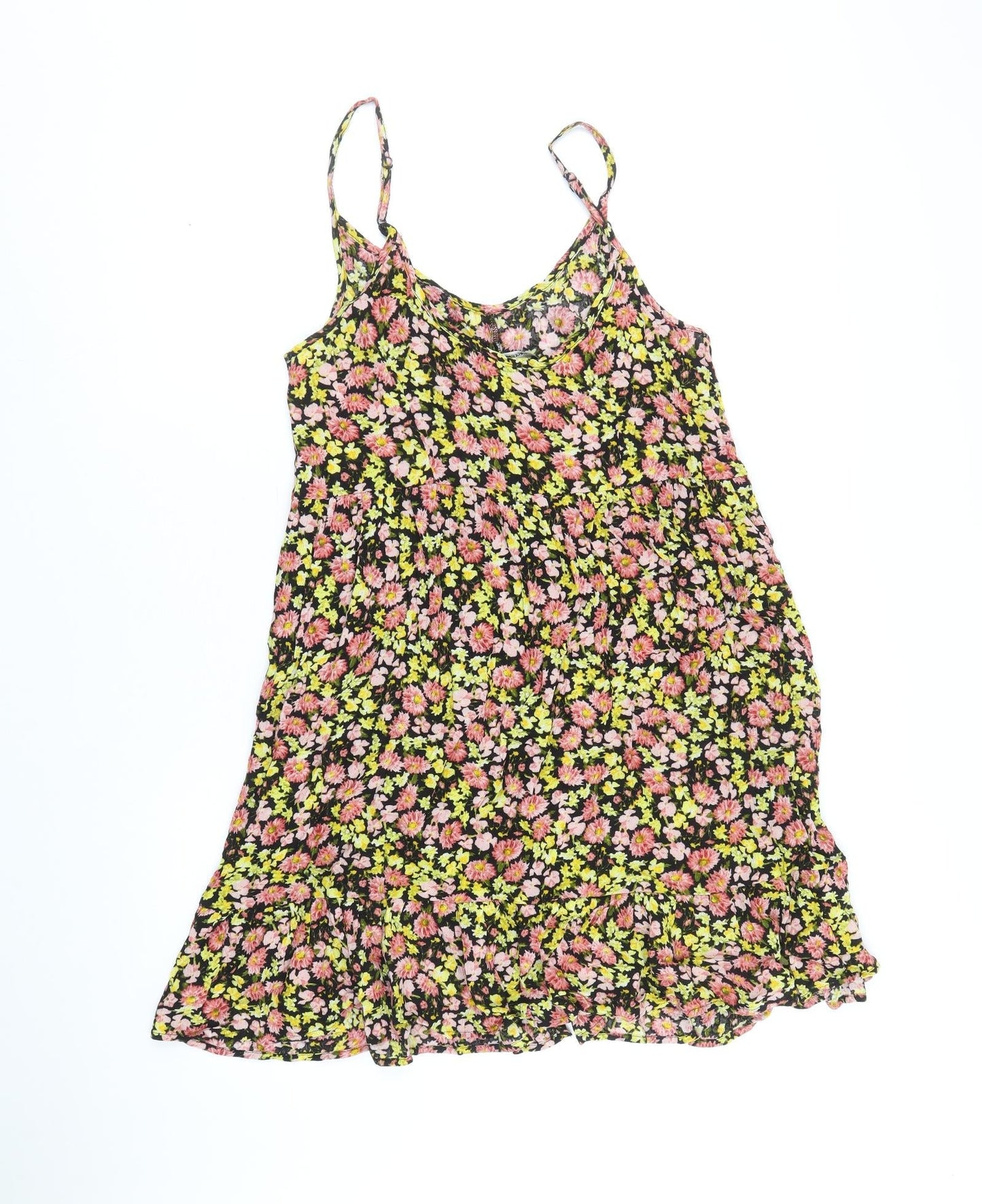 George Womens Multicoloured Floral Viscose A-Line Size S V-Neck Pullover