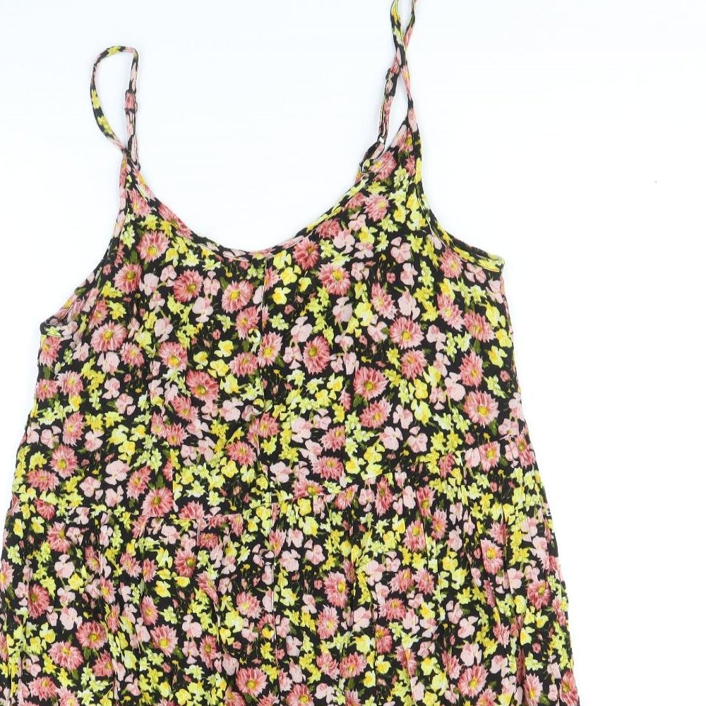 George Womens Multicoloured Floral Viscose A-Line Size S V-Neck Pullover