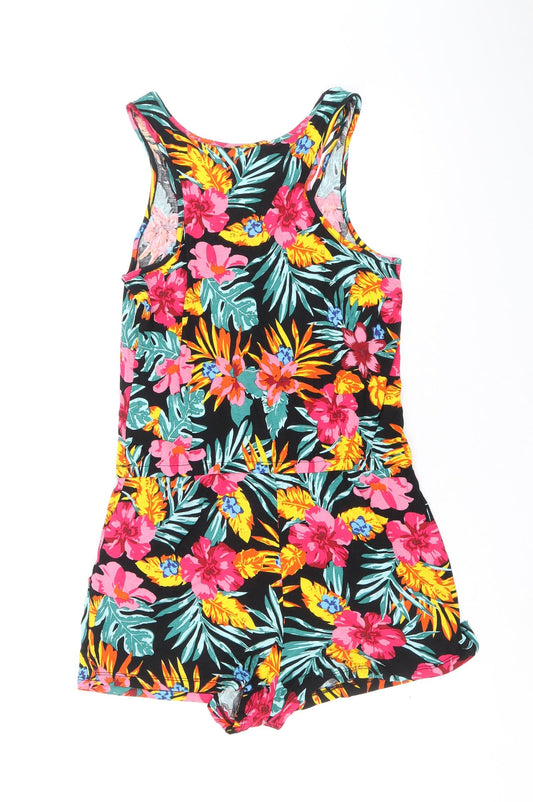 Select Womens Multicoloured Geometric Polyester Playsuit One-Piece Size 10 Pullover