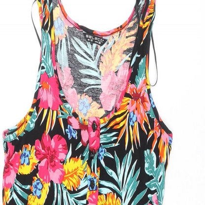 Select Womens Multicoloured Geometric Polyester Playsuit One-Piece Size 10 Pullover