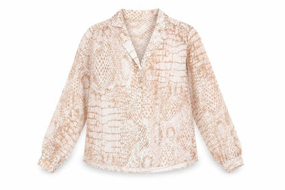 Womens UK Size 6 Topshop Beige Basic Button-Up