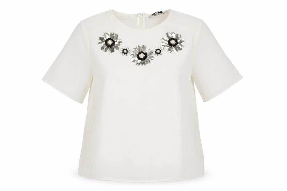 Womens UK Size 14 Limited Edition White Basic T-Shirt
