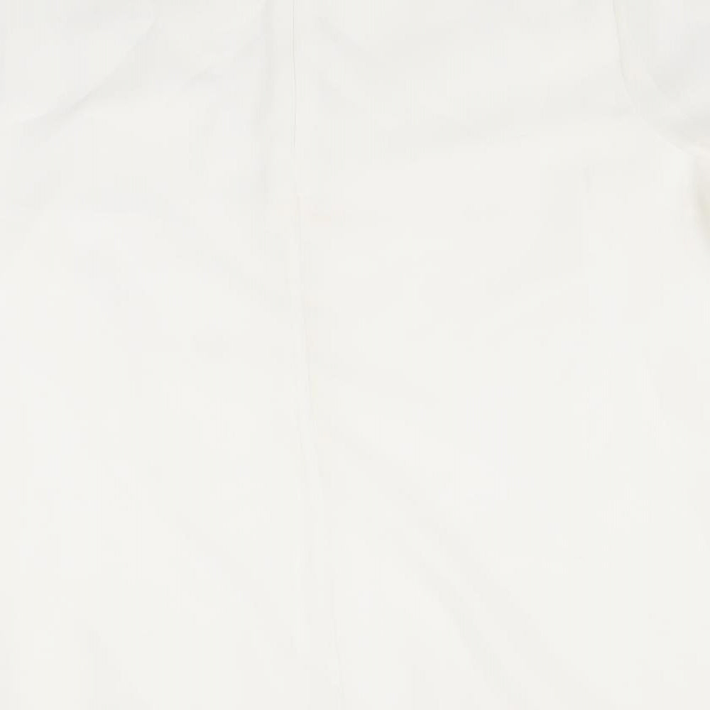 Womens UK Size 14 Limited Edition White Basic T-Shirt