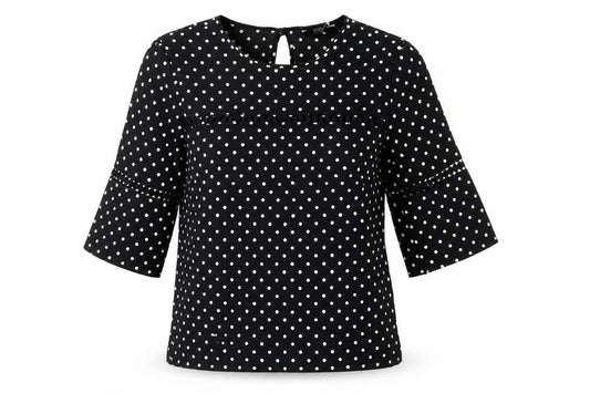Womens UK Size 8 F&F Black Basic Blouse