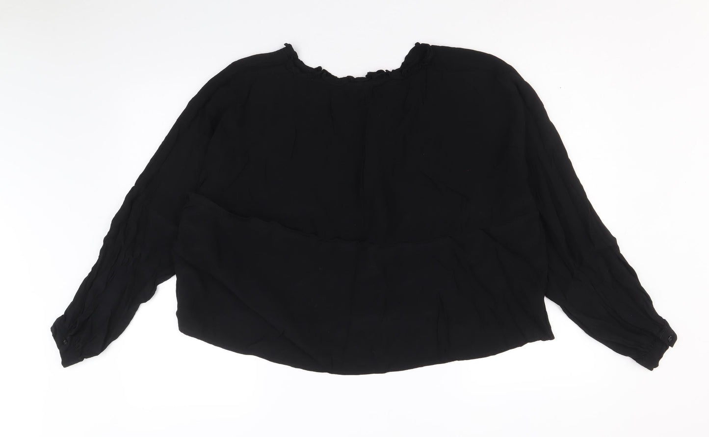 Womens UK Size 10 Topshop Black Basic Blouse