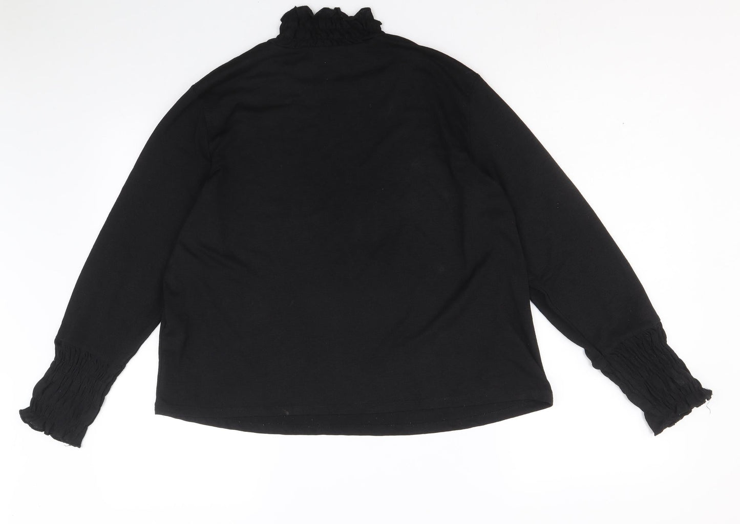 Primark Womens Black Polyester Basic T-Shirt Size M High Neck