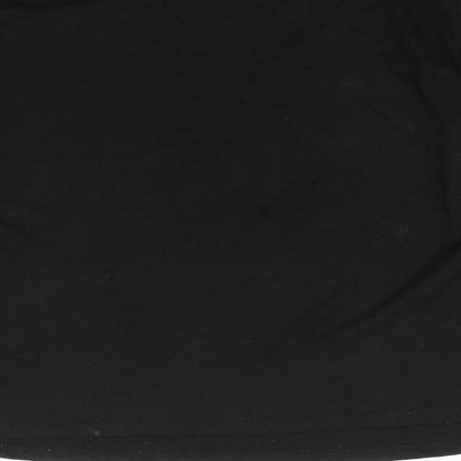 Primark Womens Black Polyester Basic T-Shirt Size M High Neck