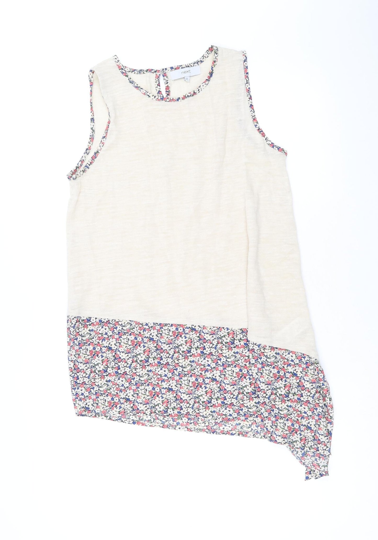 Womens UK Size 12 NEXT Beige Basic Tank