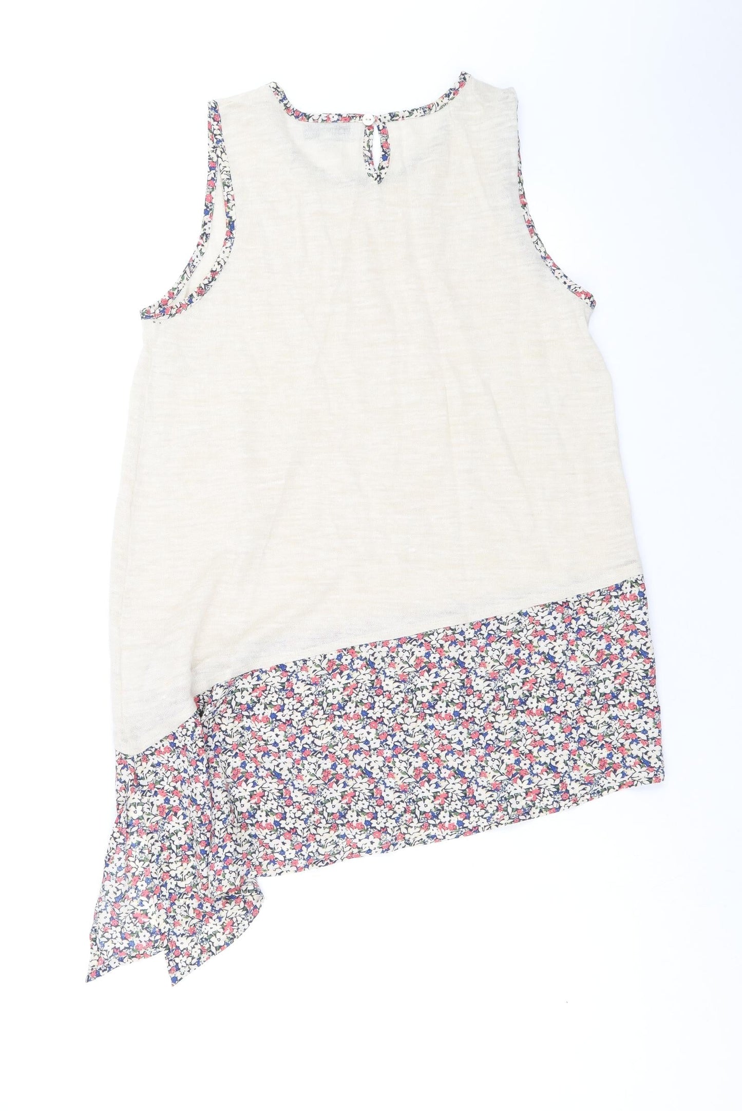 Womens UK Size 12 NEXT Beige Basic Tank