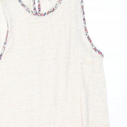 Womens UK Size 12 NEXT Beige Basic Tank