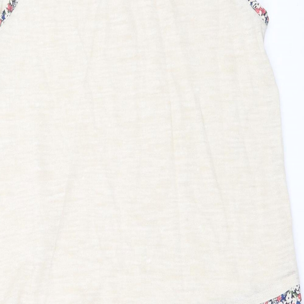 Womens UK Size 12 NEXT Beige Basic Tank