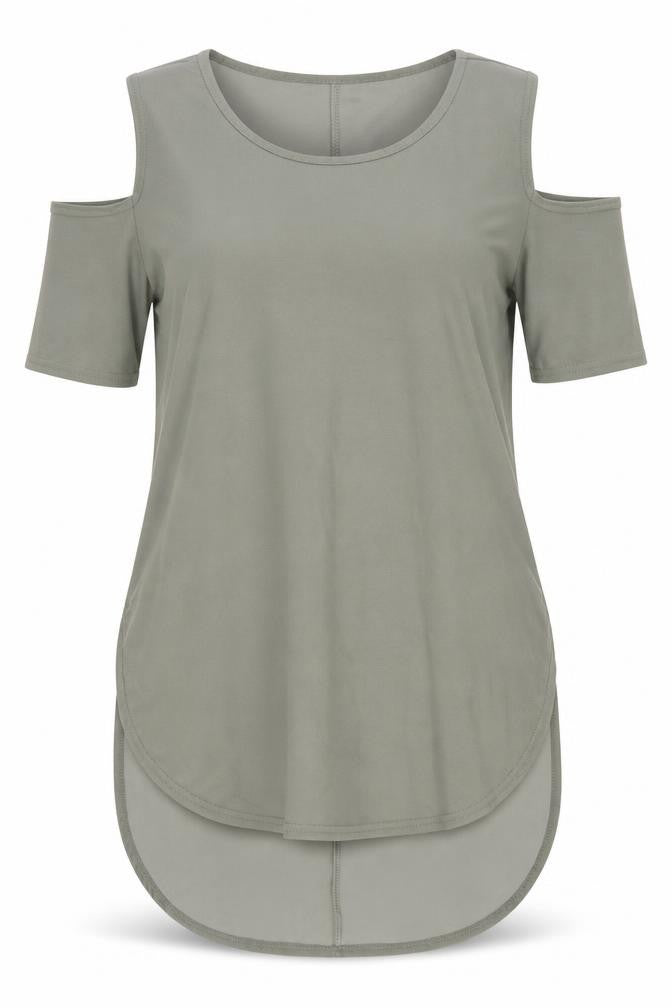Womens UK Size S Boohoo Green Basic Blouse