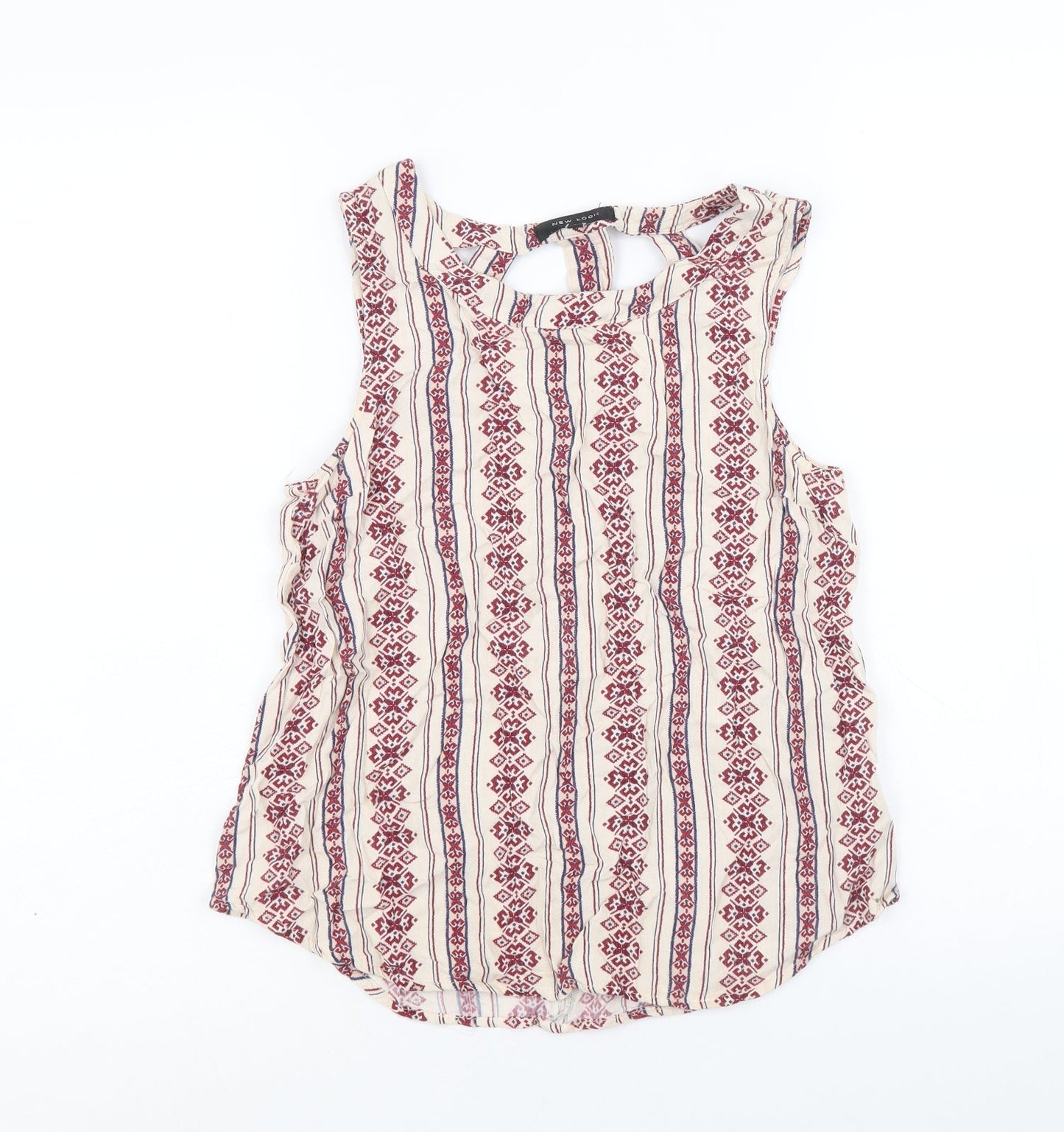Womens UK Size 6 New Look Multicoloured Basic Tank