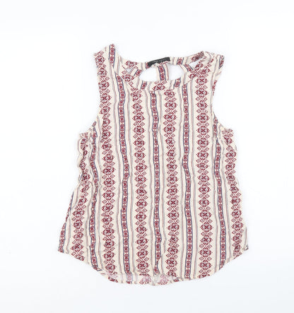 Womens UK Size 6 New Look Multicoloured Basic Tank