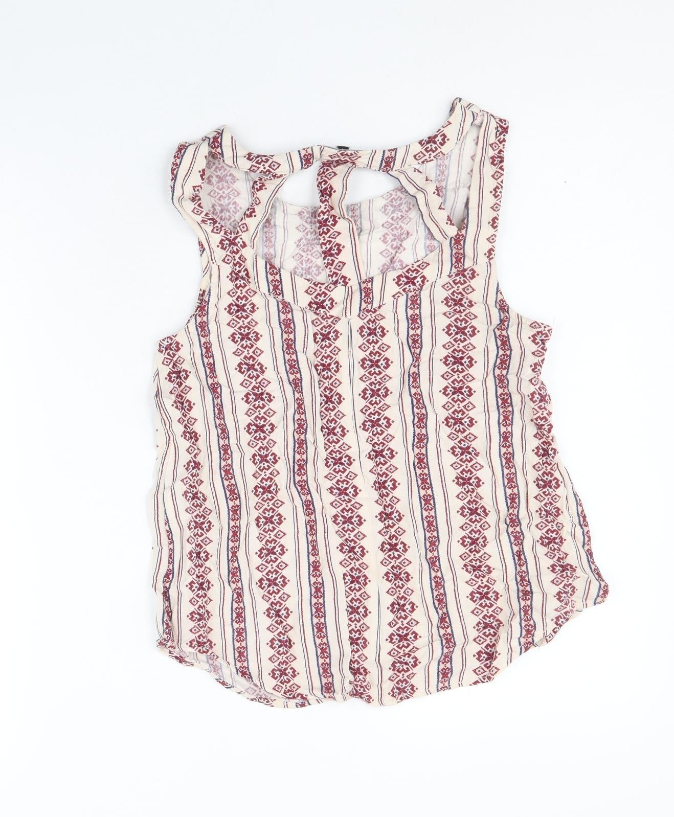 Womens UK Size 6 New Look Multicoloured Basic Tank