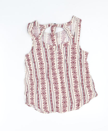 Womens UK Size 6 New Look Multicoloured Basic Tank
