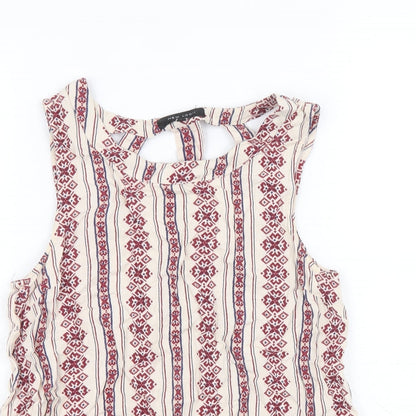 Womens UK Size 6 New Look Multicoloured Basic Tank