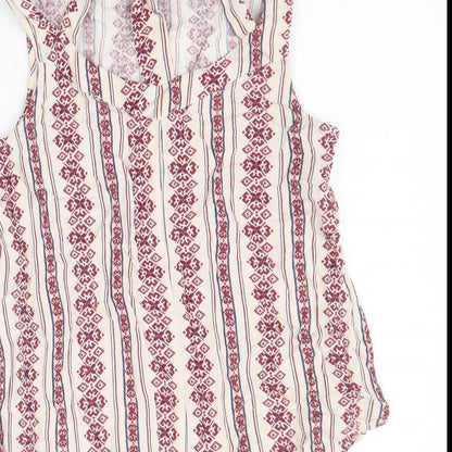 Womens UK Size 6 New Look Multicoloured Basic Tank