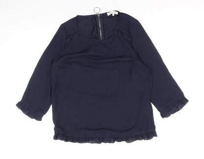 Womens UK Size M Millenium Blue Basic Blouse