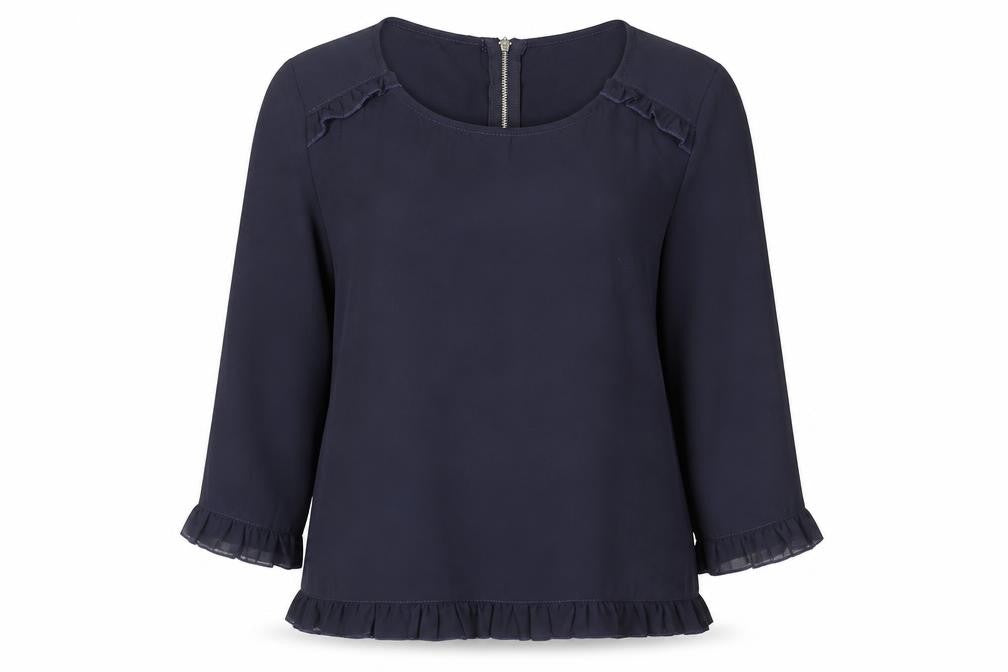 Womens UK Size M Millenium Blue Basic Blouse