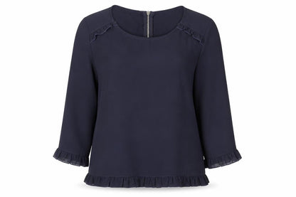 Womens UK Size M Millenium Blue Basic Blouse