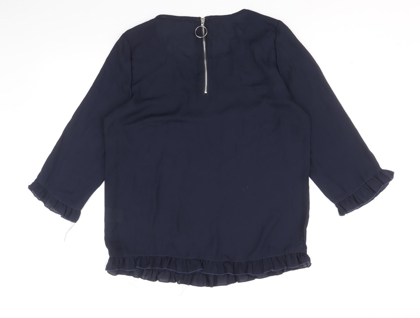 Womens UK Size M Millenium Blue Basic Blouse