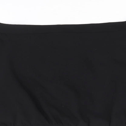 Bardot Womens Black Polyester Basic Blouse Size 12 Off the Shoulder