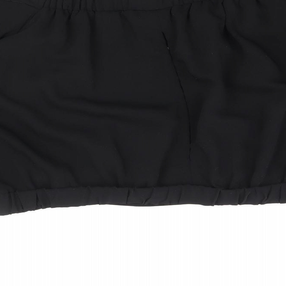Bardot Womens Black Polyester Basic Blouse Size 12 Off the Shoulder