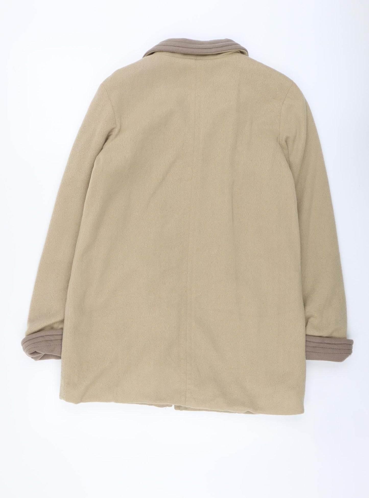 Womens UK Size 10 Gabriella Vicenga Beige Overcoat