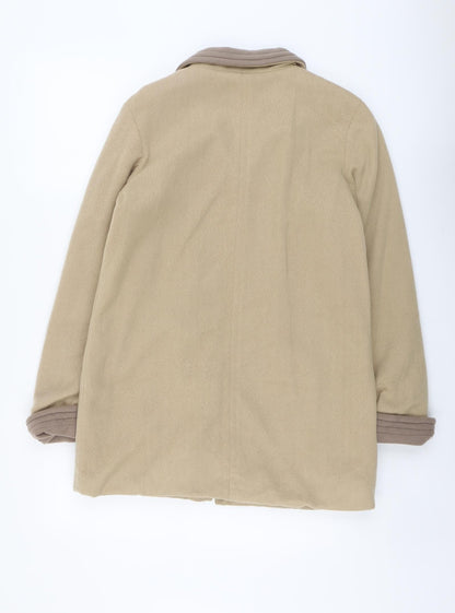 Womens UK Size 10 Gabriella Vicenga Beige Overcoat