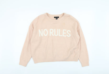 Womens UK Size M New Look Pink Pullover Jumper