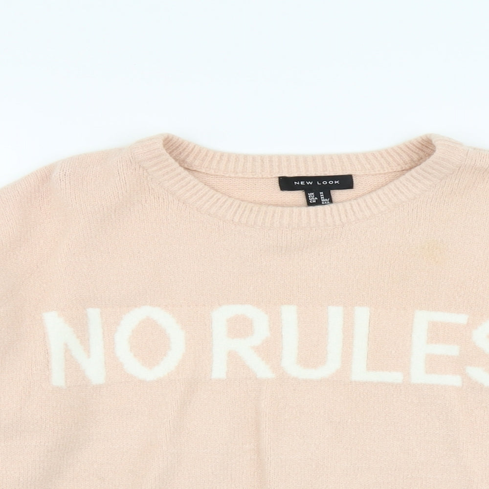 Womens UK Size M New Look Pink Pullover Jumper