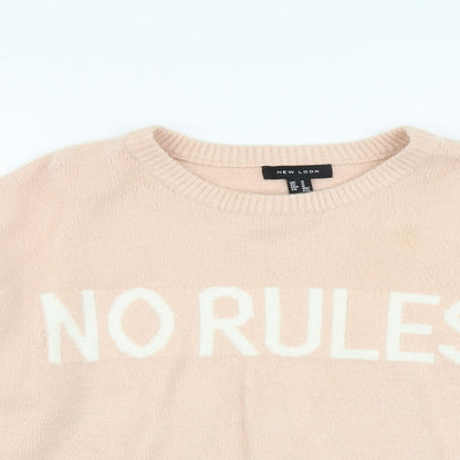 Womens UK Size M New Look Pink Pullover Jumper