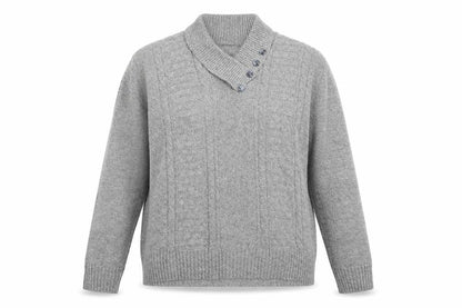 Womens UK Size M CHIC Grey Pullover Jumper