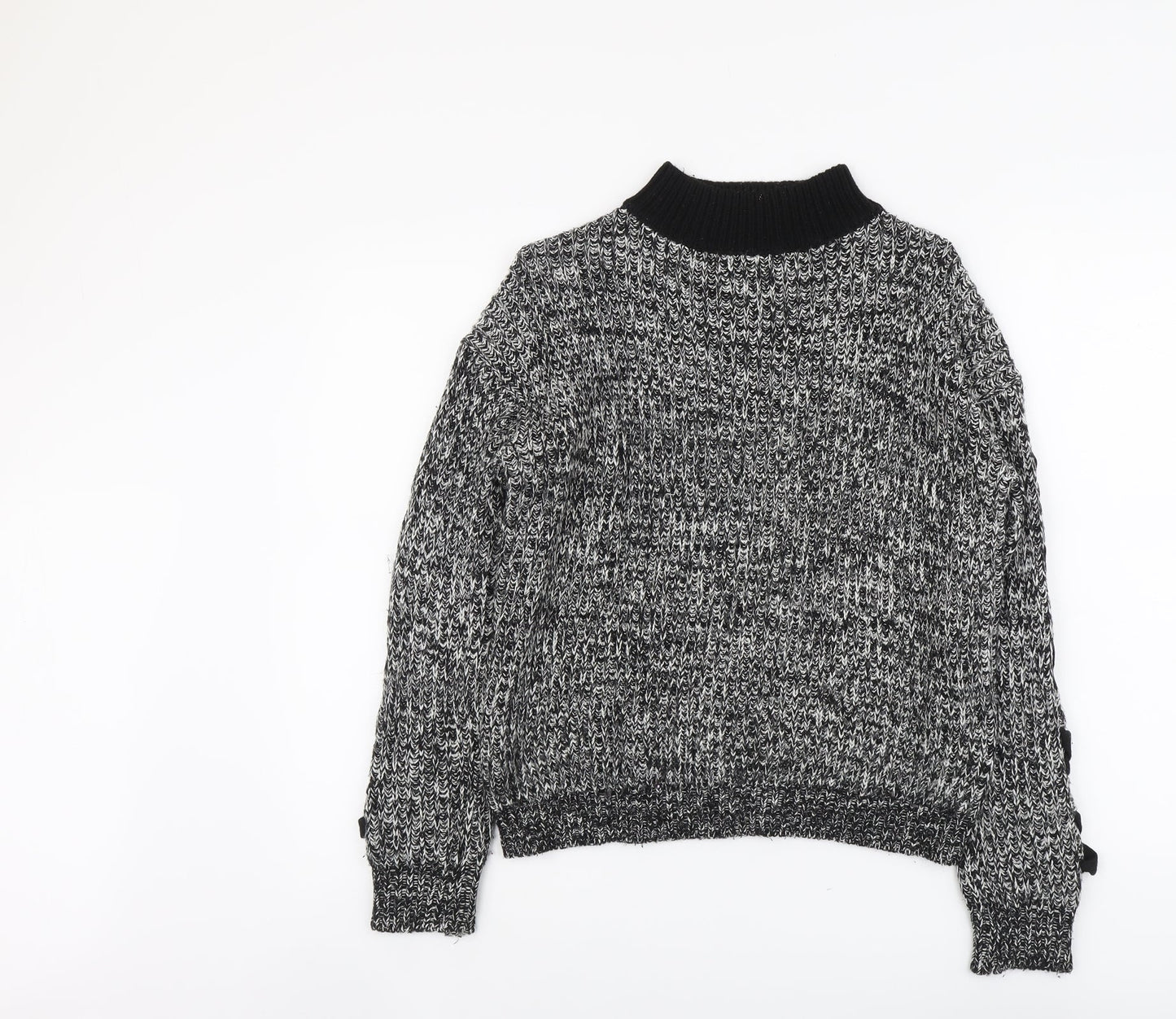 Womens UK Size S Papaya Black Pullover Jumper