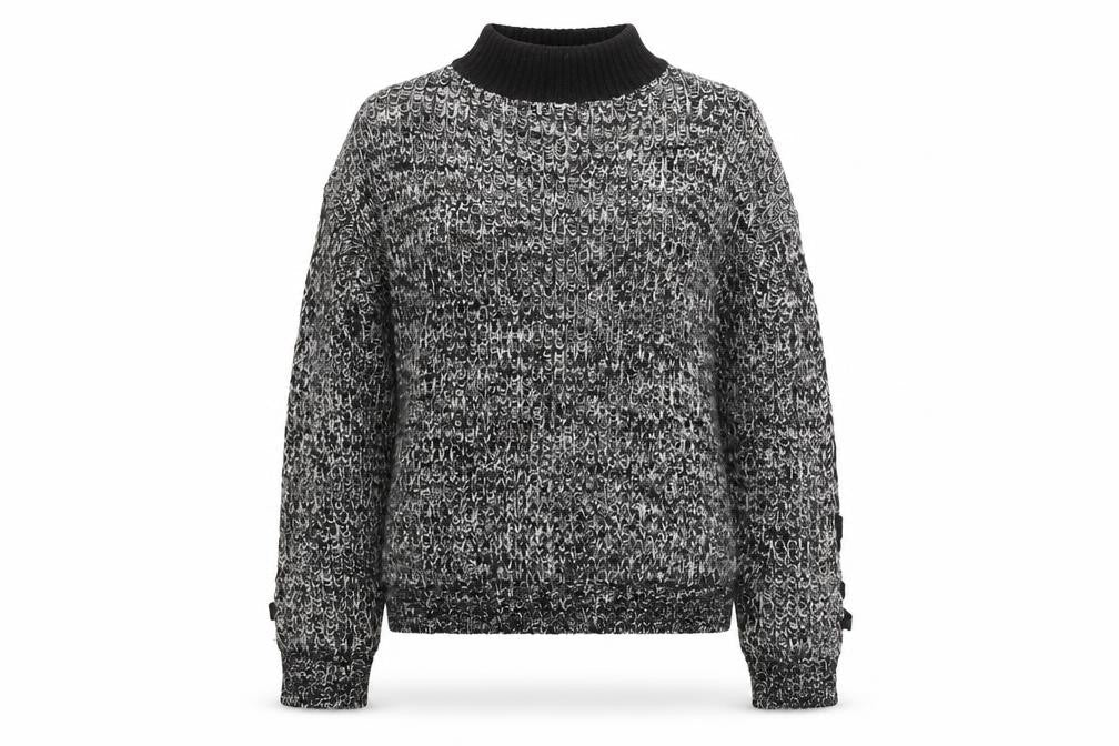 Womens UK Size S Papaya Black Pullover Jumper