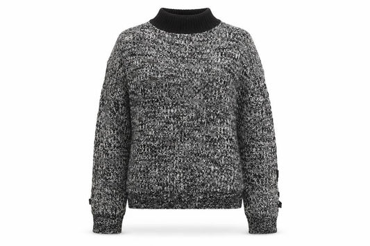 Womens UK Size S Papaya Black Pullover Jumper