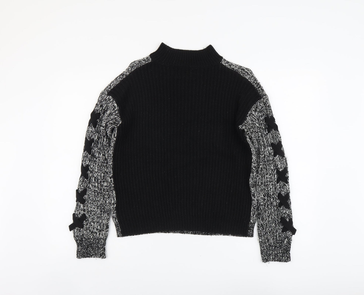 Womens UK Size S Papaya Black Pullover Jumper