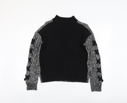 Womens UK Size S Papaya Black Pullover Jumper