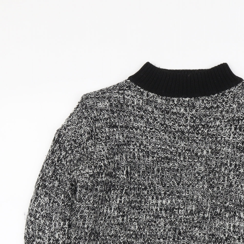 Womens UK Size S Papaya Black Pullover Jumper